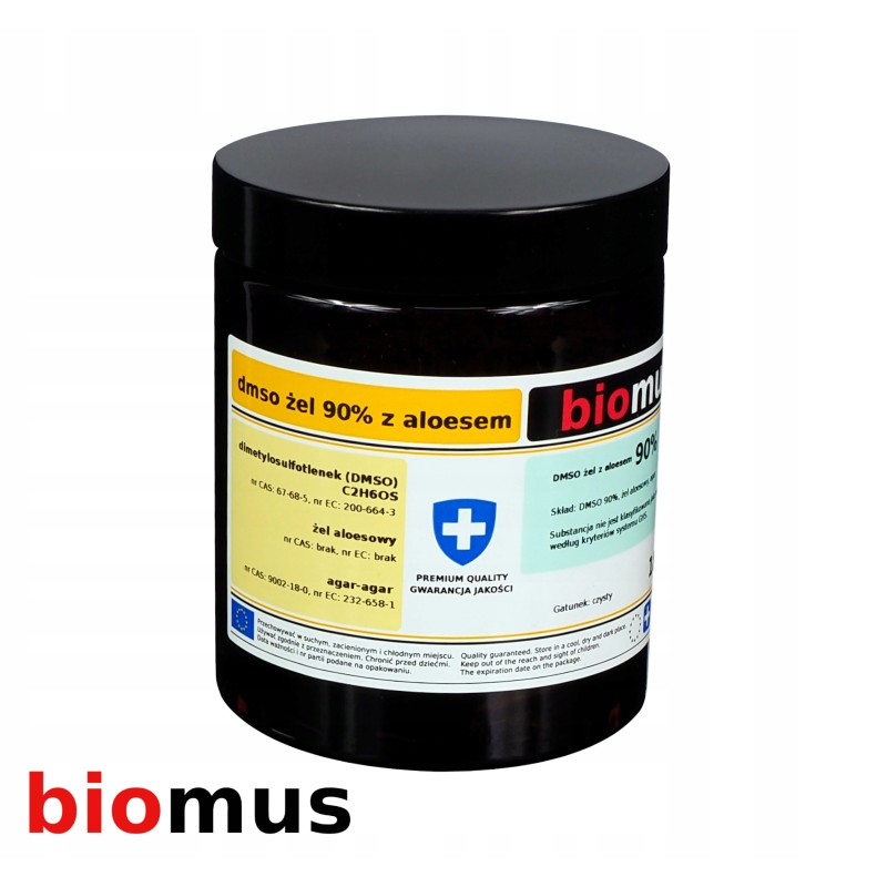 DMSO ŻEL 90% Z ALOESEM BIOMUS dimetylosulfotlenek aloes 180ml szkło