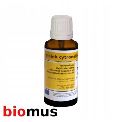 OLEJEK CYTRONELLOWY eteryczny 30ml BIOMUS komary