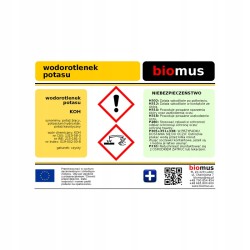 BIOMUS WODOROTLENEK POTASU KOH czysty 1kg