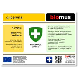 GLICERYNA roślinna farmaceutyczna 5kg BIOMUS