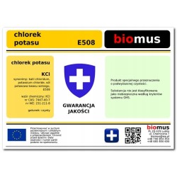 BIOMUS CHLOREK POTASU gat. czysty 99,9% 1000g 1kg