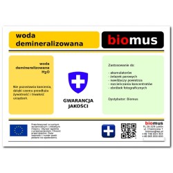 BIOMUS WODA DEMINERALIZOWANA czysta kanister 5L