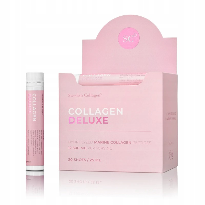 SWEDISH NUTRA COLLAGEN DELUXE SHOT PEPTYDY KOLAGENU MORSKIEGO 12 500 MG