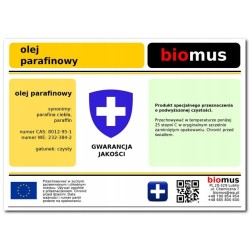 BIOMUS OLEJ PARAFINOWY czysty 1L 1000 | parafina