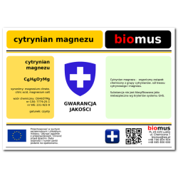 BIOMUS CYTRYNIAN MAGNEZU 250g 100% CZYSTY