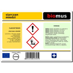 Siarczan Miedzi Pięciowodny CuSO4 500g Biomus