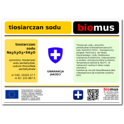 BIOMUS Tiosiarczan sodu CZYSTY 500g