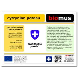 CYTRYNIAN POTASU czysty 500g BIOMUS