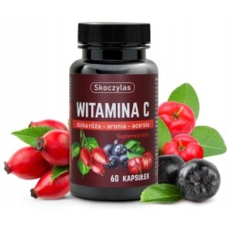 Witamina C DZIKA RÓŻA ARONIA ACEROLA SKOCZYLAS 60k