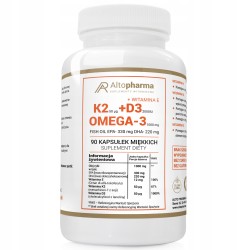 AltoPharma Witamina K2MK-7 + D3 + Omega 3 90kaps. Prawidłowe widzenie