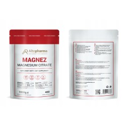 Alto Pharma CYTRYNIAN MAGNEZU 100% MAGNEZ W PROSZKU WEGE 1KG 400 PORCJI