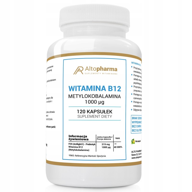 WITAMINA B12 METYLOKOBOLAMINA 1000µg 120K alto pharma