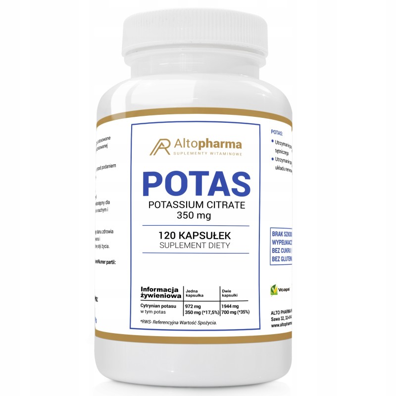 ALTO PHARMA POTAS CYTRYNIAN POTASU 350mg 120 k