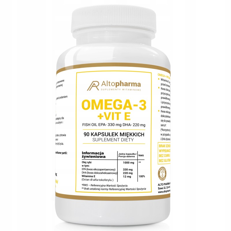 ALTO PHARMA OMEGA 3 FORTE EPA DHA+ WITAMINA E 90k