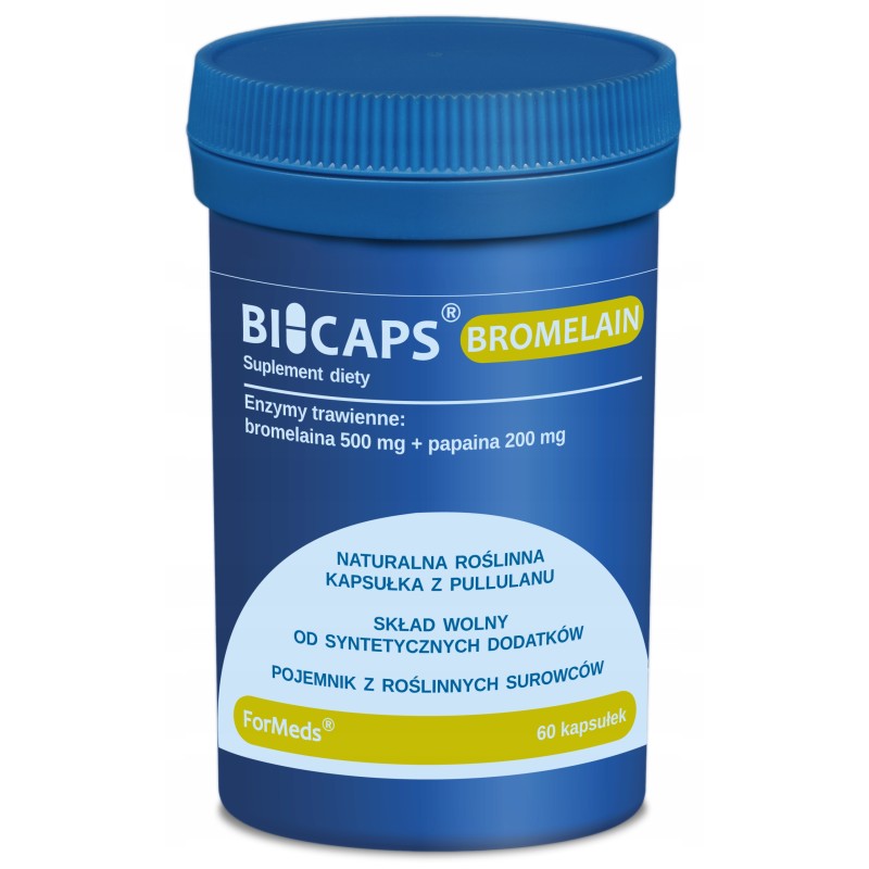 BICAPS ForMeds BROMELAINA PAPAINA TRAWIENIE Stany zapalne Regeneracja