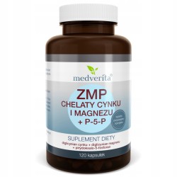 MEDVERITA ZMP Chelaty Cynku i Magnezu + P-5-P 120 kaps.