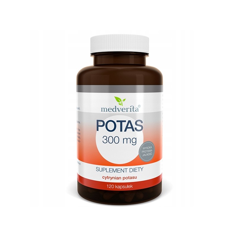 MEDVERITA POTAS 300mg 120 kaps | CYTRYNIAN POTASU