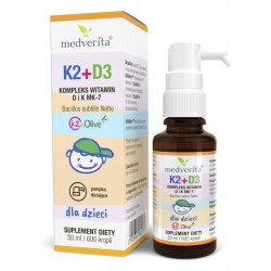 Medverita K2+D3 dla dzieci K MK-7 krople 30ml