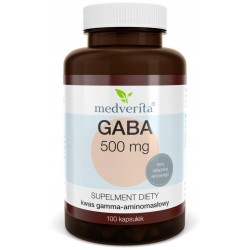 MEDVERITA GABA 500 mg KWAS GAMMA AMINOMASŁOWY 100k