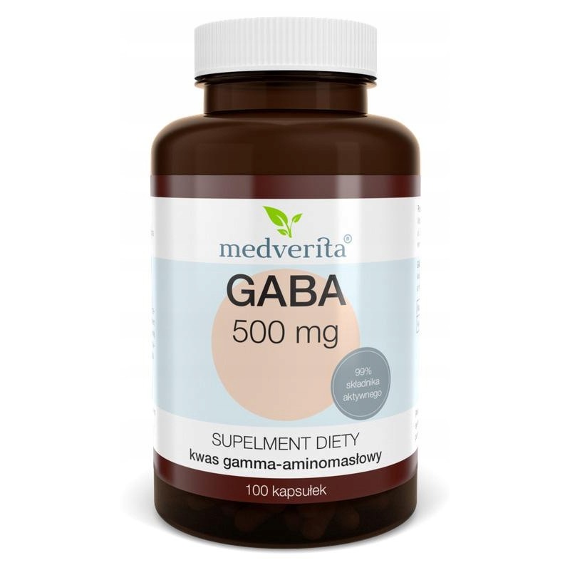 MEDVERITA GABA 500 mg KWAS GAMMA AMINOMASŁOWY 100k