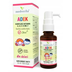 Medverita ADEK krople dla dzieci | A D3 K2 MK-7 E