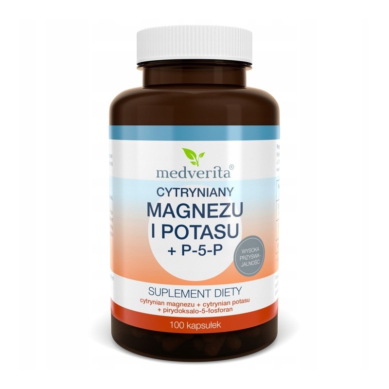 MEDVERITA CYTRYNIAN MAGNEZU POTASU + P-5-P B6 100k