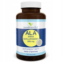 MEDVERITA ALA Kwas ALFA-LIPONOWY 600mg 100 kaps